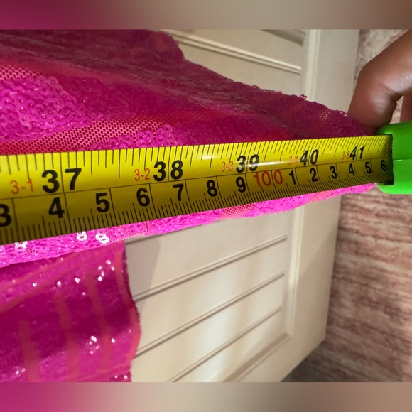 2/for $20 🪩 Hot Pink, Sparkly Sequins, High Waisted, Wide Leg Bell Bottoms - Picture 12 of 16